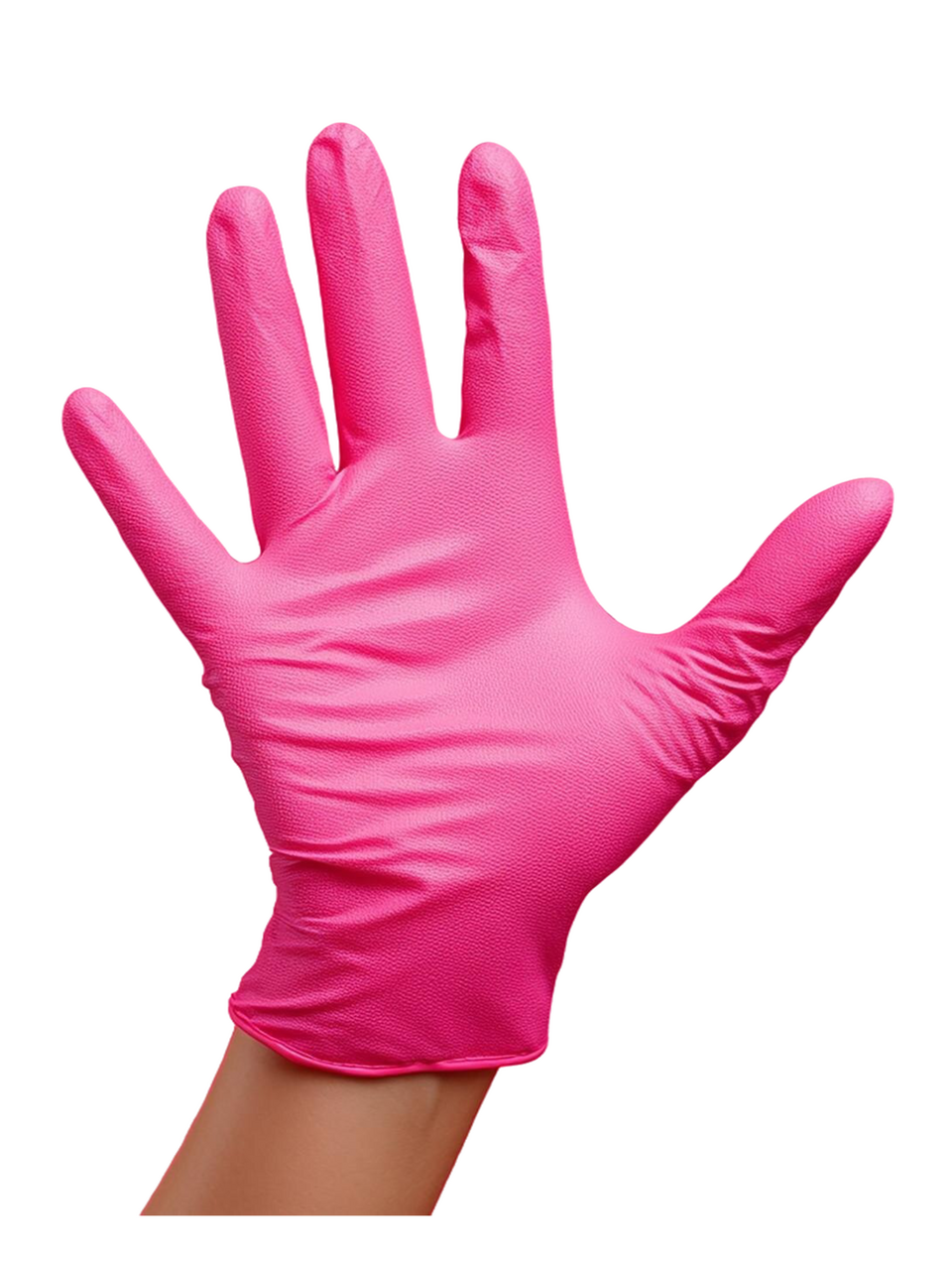 Gloves Nitrile Pink (L)